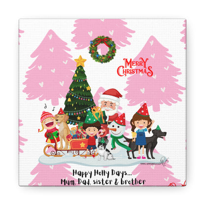 Happy Holidays-"TPPG Brand Christmas Collection" - Canvas Gallery Wraps "- in Bold colors