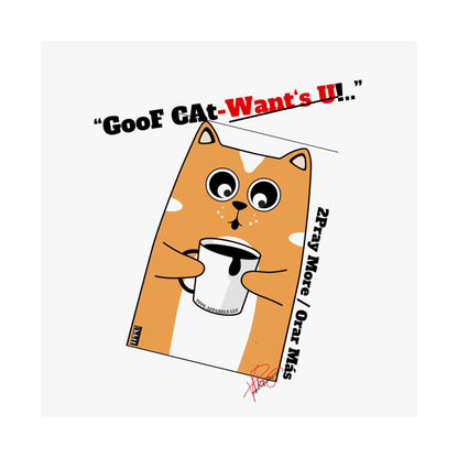 Vertical "GooF CAt" Matte Posters