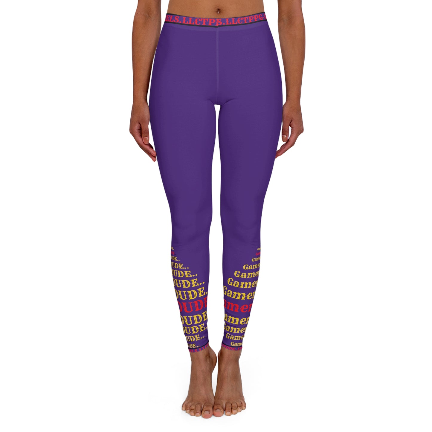 Our Sexy & Stylish (Purple) Women's "Gamer" Spandex Leggings By the "TPPG-Apparels" Stylish Brands in different available sizes