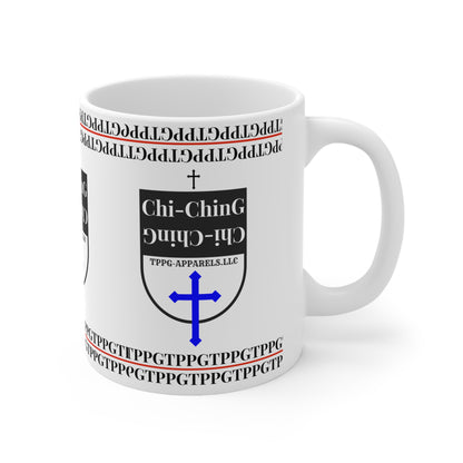 11oz White "Chi-ChinG" Ceramic Mug from the 'TPPG-Apparels' Collection