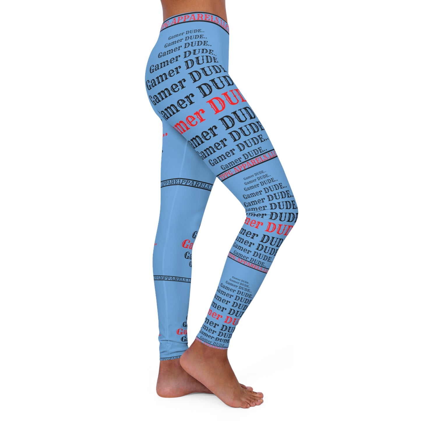 These Sexy & Stylish Women's (Light Blue) "Gamer" Spandex Leggings with different sizes By:"TPPG-Apparels" Stylish Brands