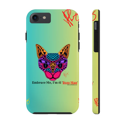 Pets Designed Phone Cases - iPhone/ Samsung Galaxy & GooglePixel ("Embrace Me.."1) (Green/Yellow Hue Color)