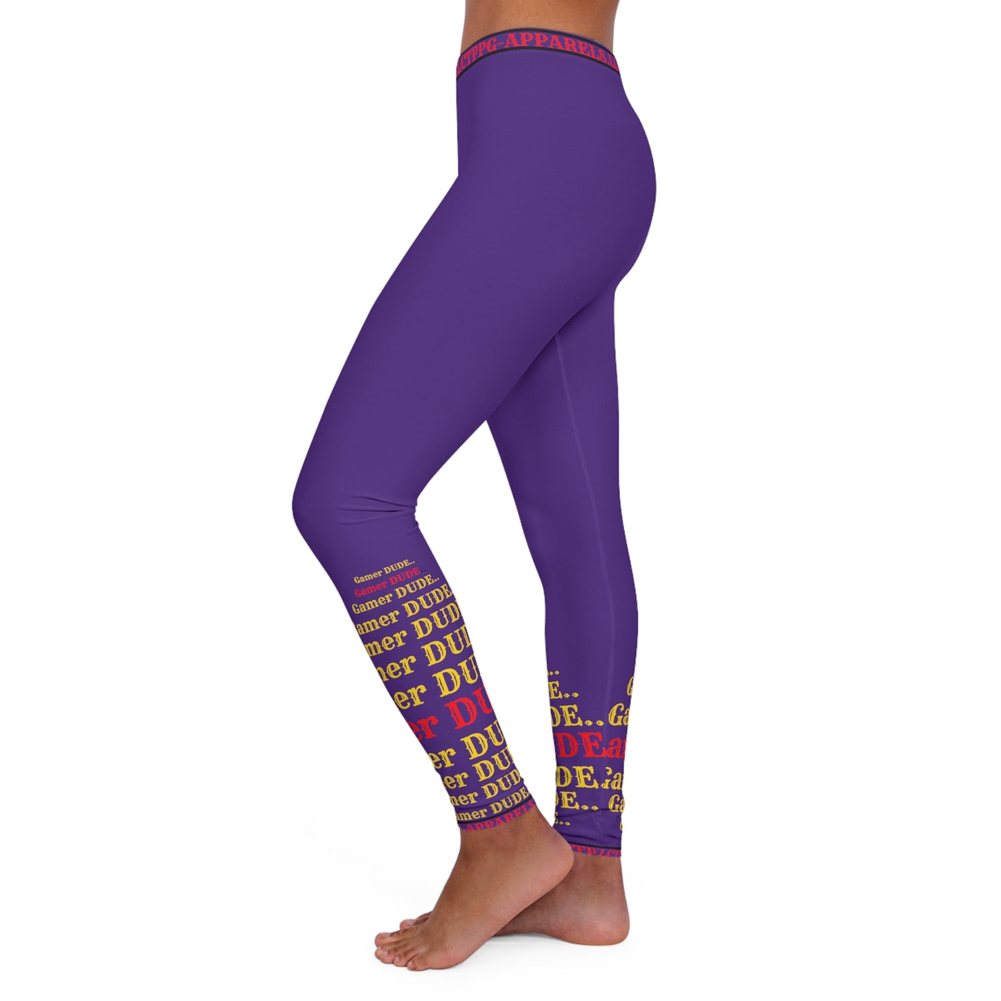 Our Sexy & Stylish (Purple) Women's "Gamer" Spandex Leggings By the "TPPG-Apparels" Stylish Brands in different available sizes