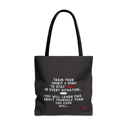 Our Fun 3 sizes - Off Black in color Handy Brand Quotable Design - Front facing Style Design Tote Bag from the 'TPPG-Apparel' Brand Collection