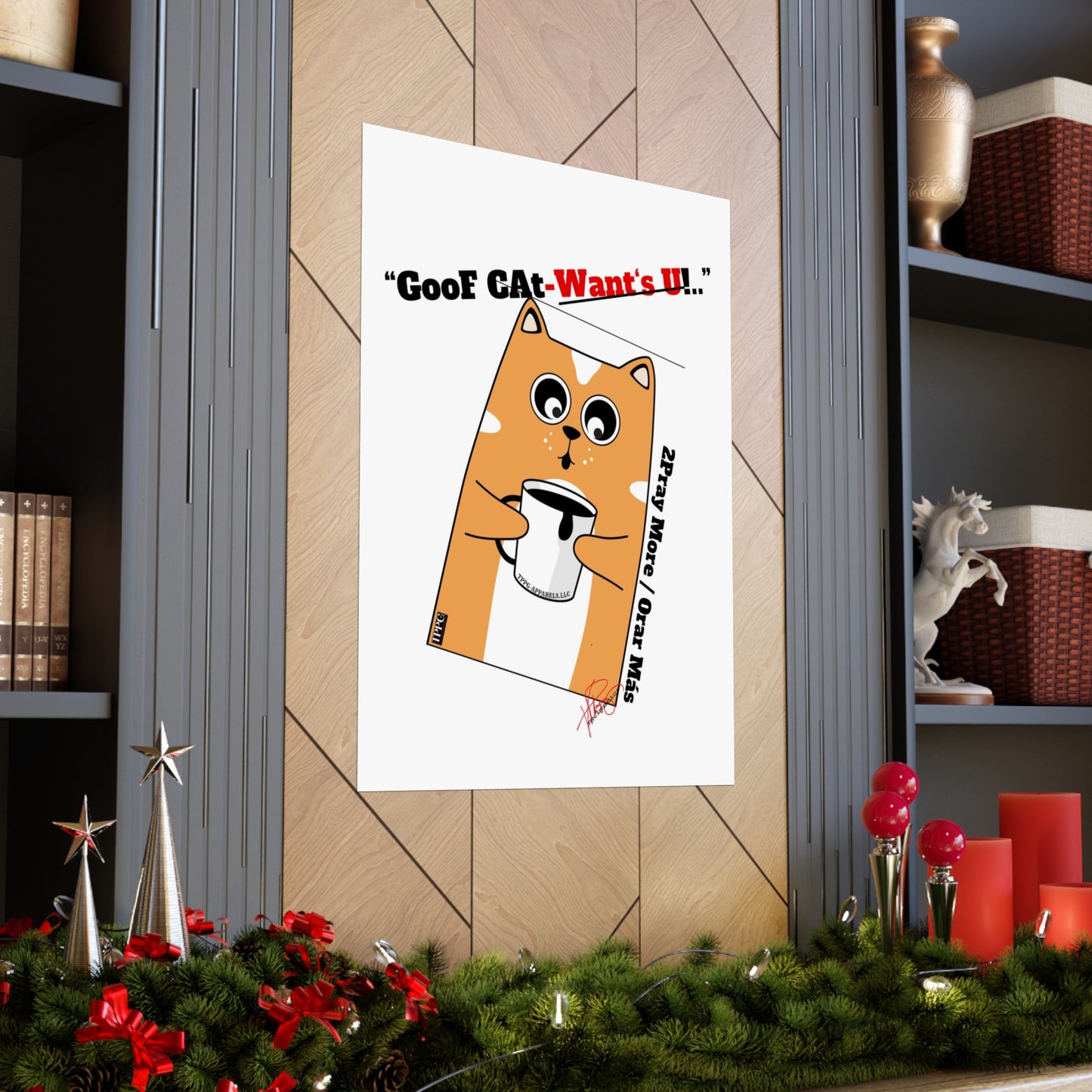 Vertical "GooF CAt" Matte Posters