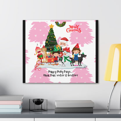 Holidays Time-"TPPG Brand Christmas Collection" - Canvas Gallery Wraps "- in Bold  familiar colors