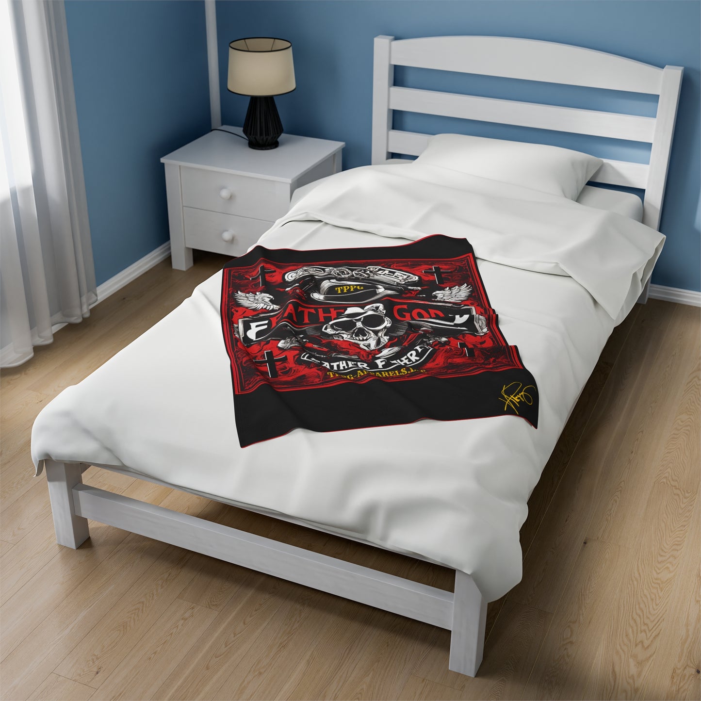 Plush "Father God Bikers" Blanket