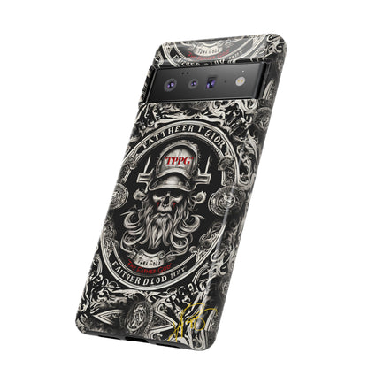 "Father God" iPhone/Google Pixel & Samsung Tough Phone Case (Black/Red & Grey)