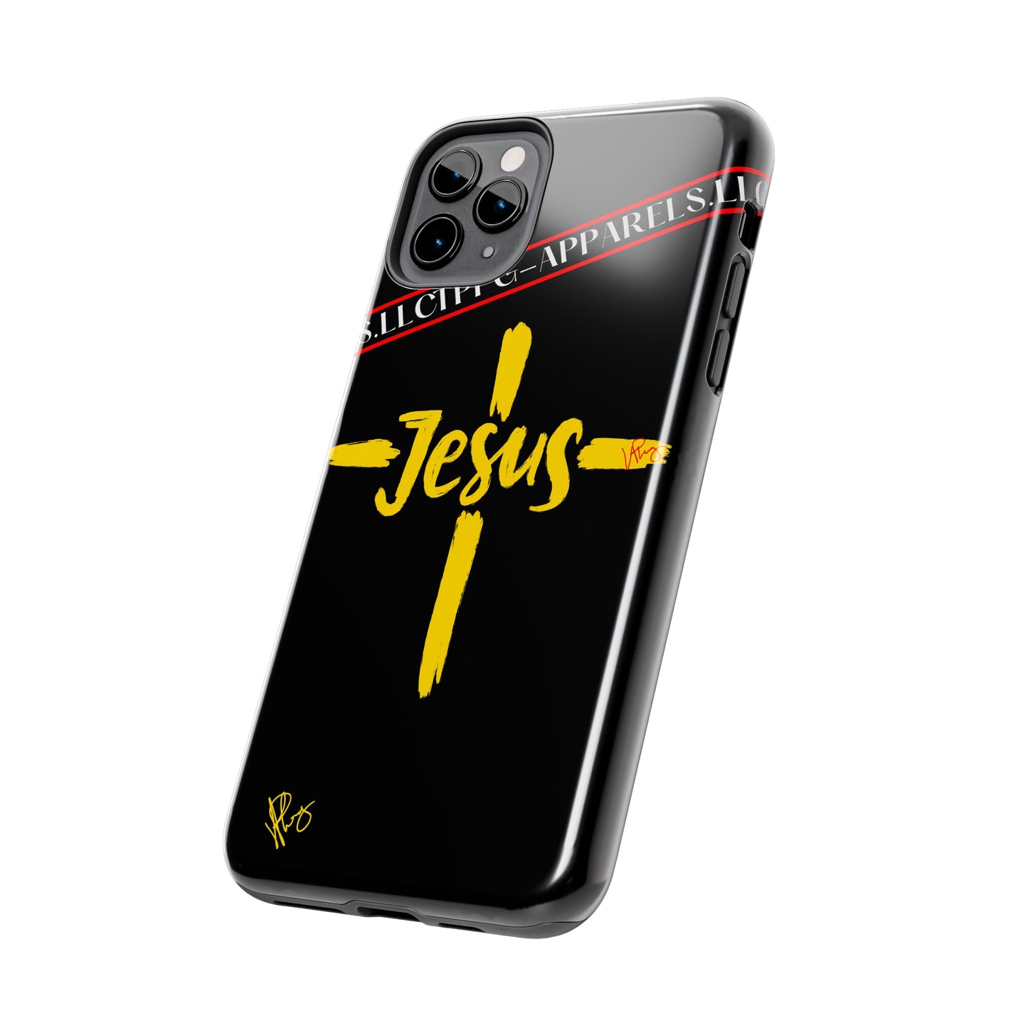 'iPhone Case' of A "Jesus/Faith" (Black)-Cute Cross Design 'TPPG Faith Collection'