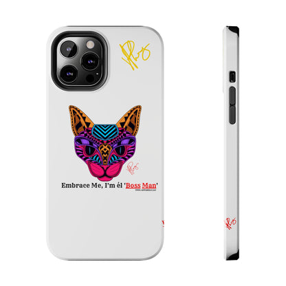 Cat Custom Designs Phone Cases - iPhone/Samsung Galaxy & Google Pixel (Multi-Colored White)