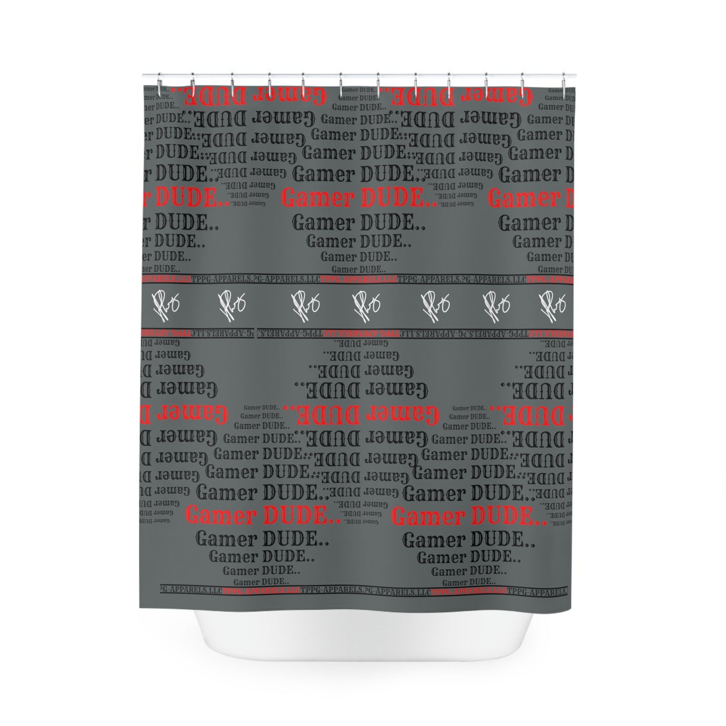 This Sleek "Gamer" Polyester Designer Style/ "TPPG-Apparels" Brand Shower Curtain