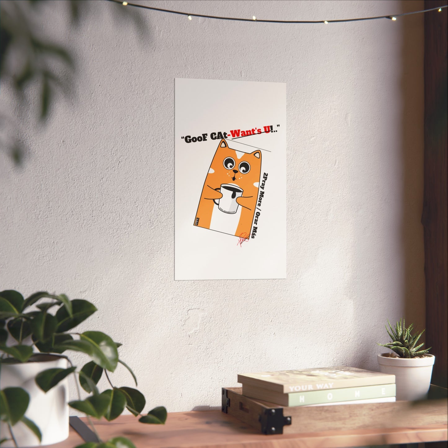 Vertical "GooF CAt" Matte Posters