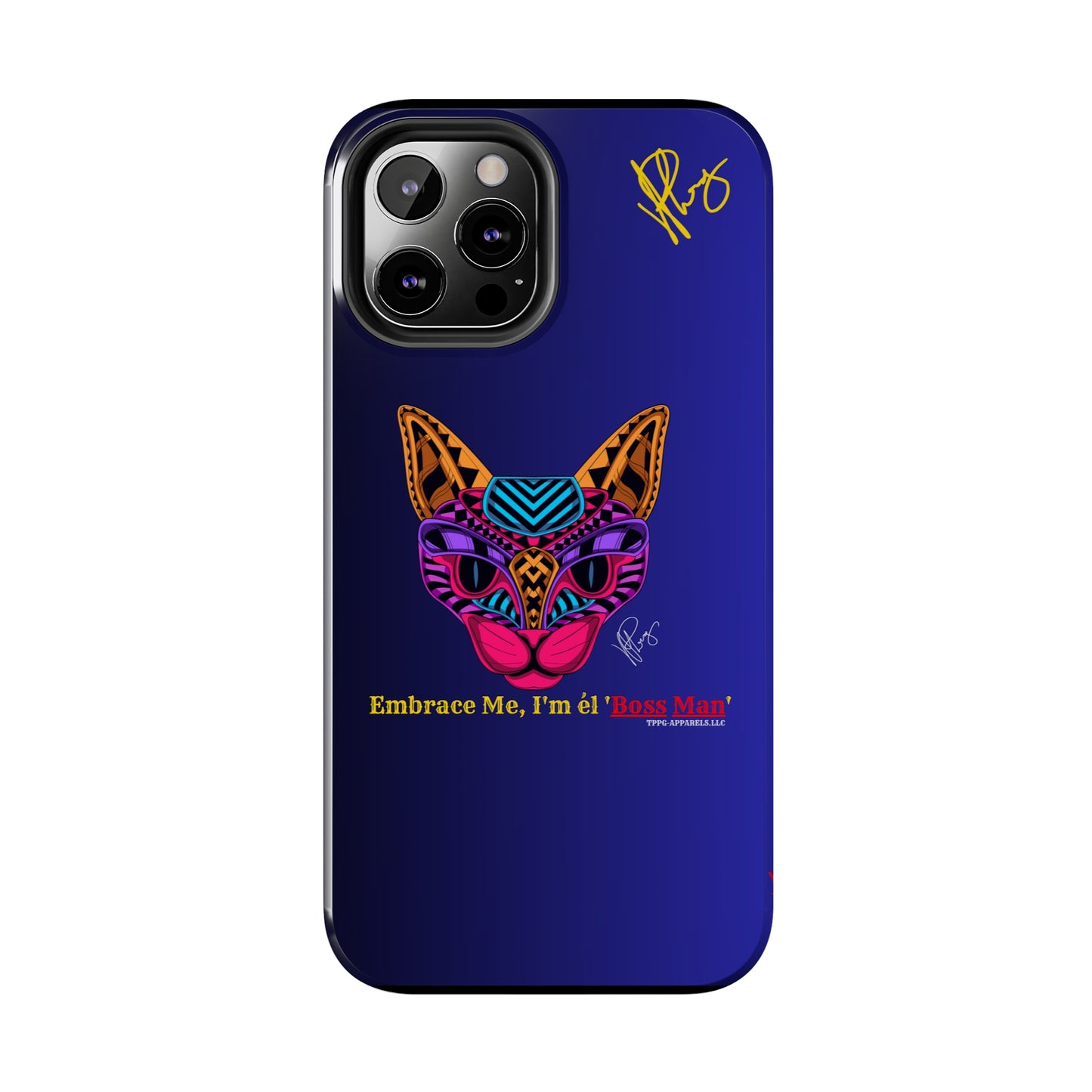 Cat Designs Phone Cases - iPhone/Samsung Galaxy & Google Pixel (Purple/Blue-Multi-Colored)