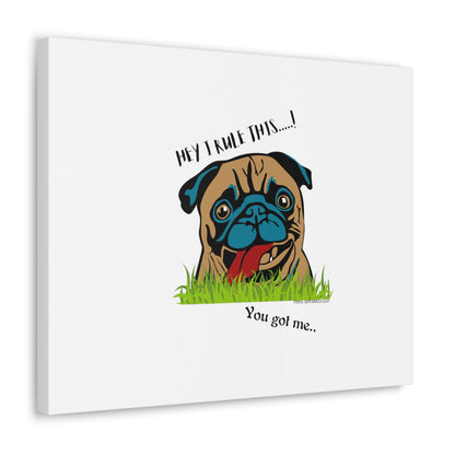 From our "TPPG Brand Pet Collection" ('HEY, I Rule This..")- Canvas Gallery Wraps - on White