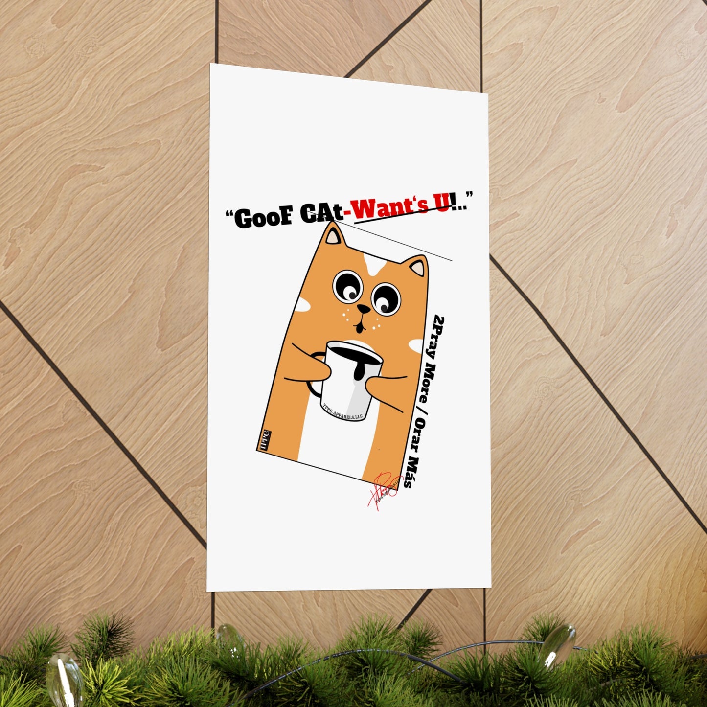 Vertical "GooF CAt" Matte Posters