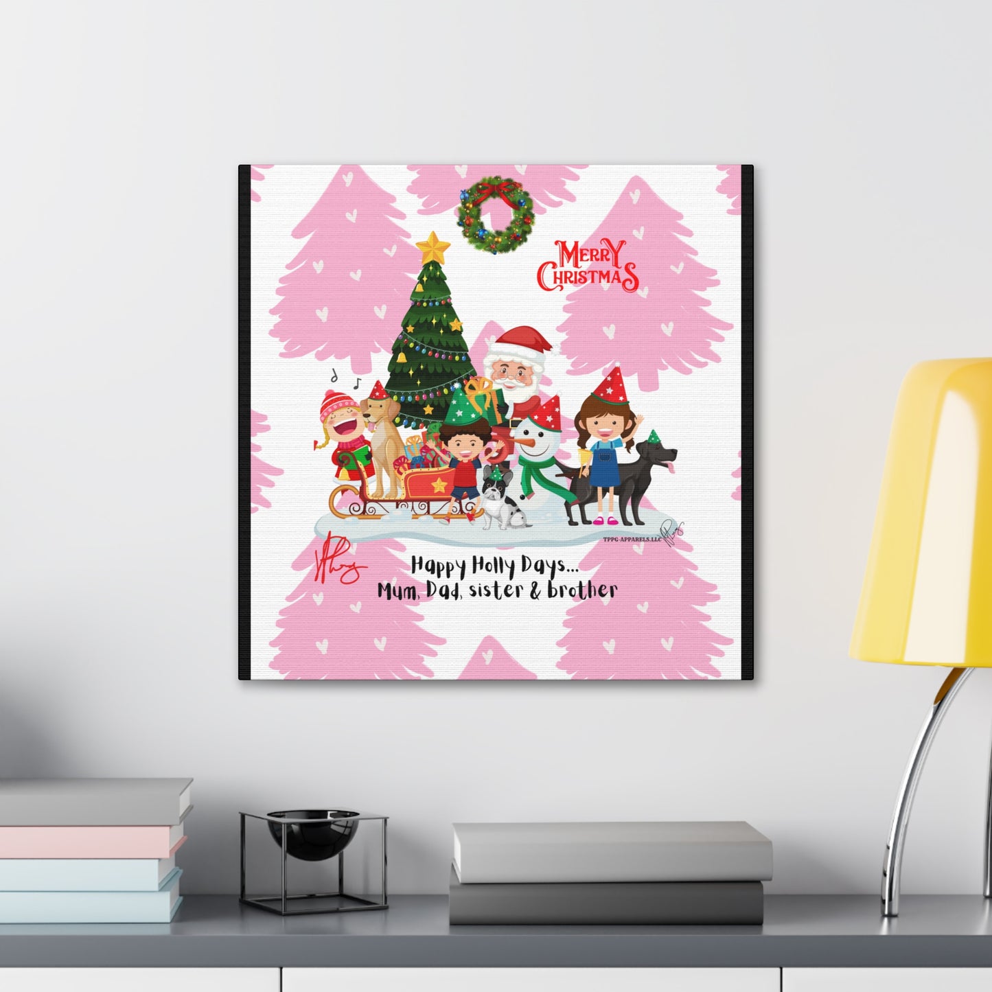 Holidays Time-"TPPG Brand Christmas Collection" - Canvas Gallery Wraps "- in Bold  familiar colors