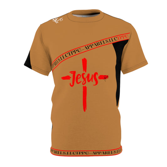 Unisex T-Shirt "Brown/Black" (Jesus/Faith) Design