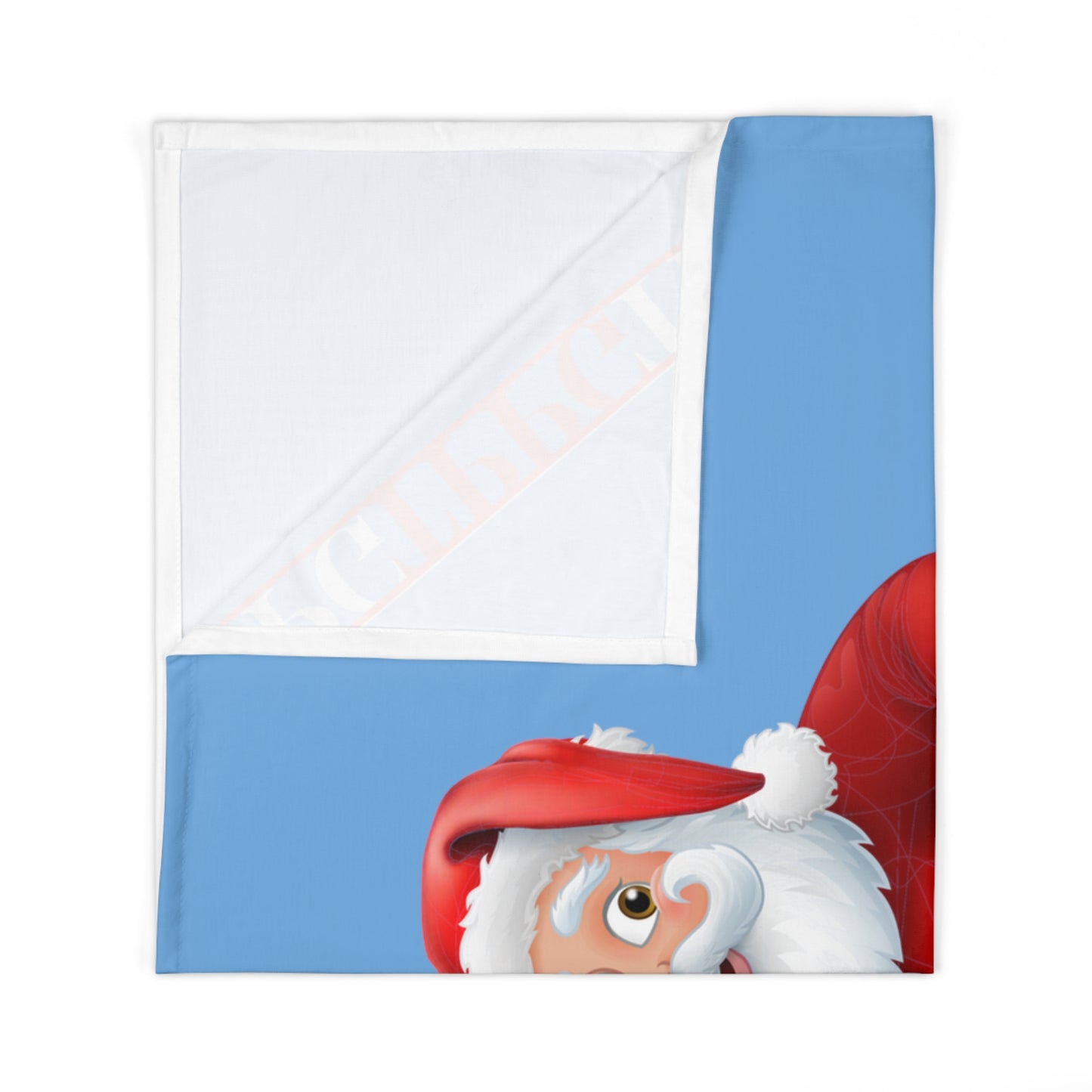 Holiday Santa's 30"x40" (HolidayLt. Blu/USA) Infant/Baby Jersey 'Santa Christmas Holiday' Swaddle Blanket by: "TPPG Infant/Toddler" Collections