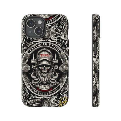 "Father God" iPhone/Google Pixel & Samsung Tough Phone Case (Black/Red & Grey)