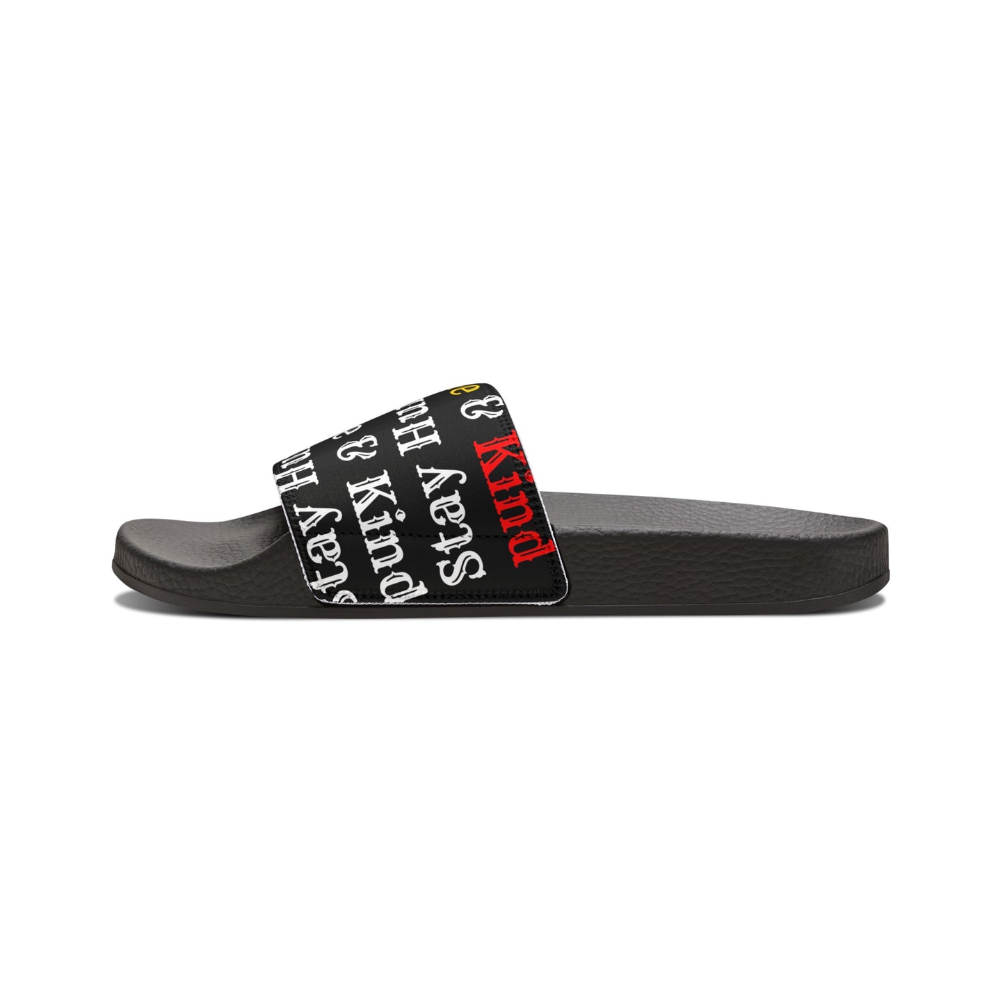 "Stay Humble & Kind" Men/Women's & Children Slide Sandals (Black)