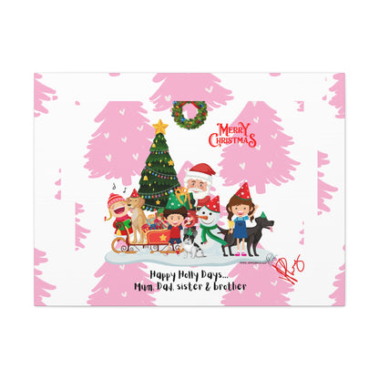 Happy Holidays-"TPPG Brand Christmas Collection" - Canvas Gallery Wraps "- in Bold colors