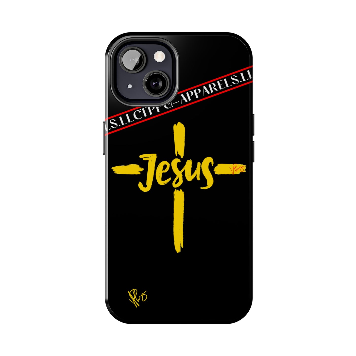 'iPhone Case' of A "Jesus/Faith" (Black)-Cute Cross Design 'TPPG Faith Collection'