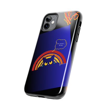 Our Cutest "Goo Night Meow.." Pet Designs (in a Bold Purple/Blue/Black Base Color) Verision from the 'TPPG Collection' Line carries Several sizes of the "iPhone Series" Tough Phone Cases