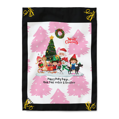 "TPPG Home" Holiday/Christmas Collection - (Black w/Yellow Signature) 3ct sizes 'Duvet Blanket/Cover' (consealed zipper)