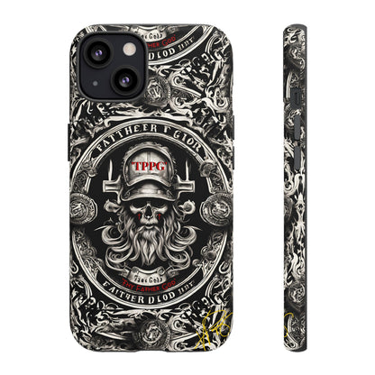 "Father God" iPhone/Google Pixel & Samsung Tough Phone Case (Black/Red & Grey)