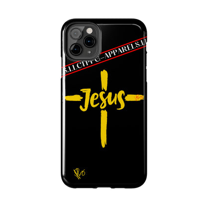 'iPhone Case' of A "Jesus/Faith" (Black)-Cute Cross Design 'TPPG Faith Collection'