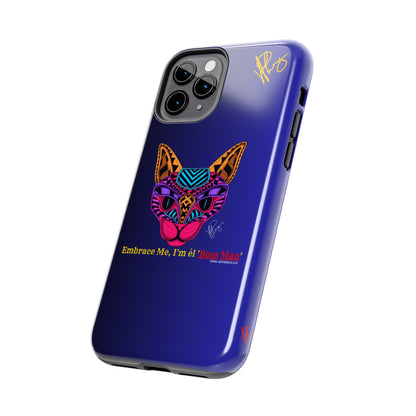 Cat Designs Phone Cases - iPhone/Samsung Galaxy & Google Pixel (Purple/Blue-Multi-Colored)