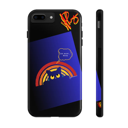 Our Cutest "Goo Night Meow.." Pet Designs (in a Bold Purple/Blue/Black Base Color) Verision from the 'TPPG Collection' Line carries Several sizes of the "iPhone Series" Tough Phone Cases