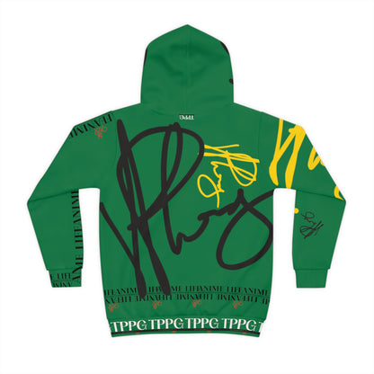 Children's "Anime Life" (Green-Black/Yellow) "TPPG Logo" Hoodie in 6 sizes