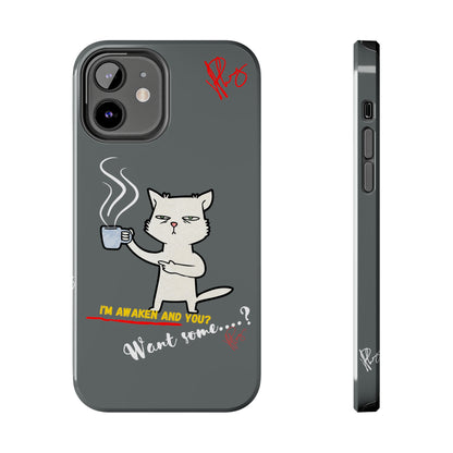 Another Lovely Grey - Cutie "Coffee Cat" Pet Design Verision from the 'TPPG Collection' Line carries Several sizes of the "iPhone Series" Tough Phone Cases