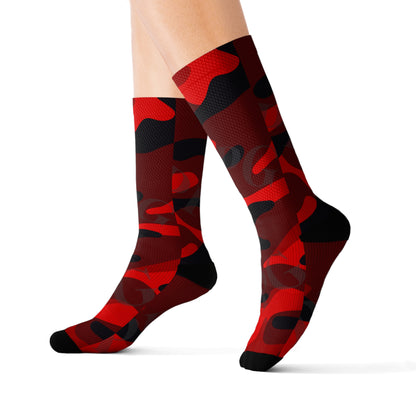 High Quality Cushioned 'TPPG Brand' Red Camo Style Socks