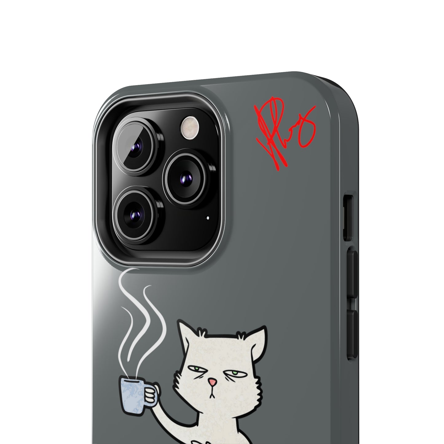 Another Lovely Grey - Cutie "Coffee Cat" Pet Design Verision from the 'TPPG Collection' Line carries Several sizes of the "iPhone Series" Tough Phone Cases