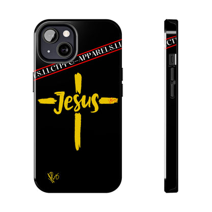 'iPhone Case' of A "Jesus/Faith" (Black)-Cute Cross Design 'TPPG Faith Collection'