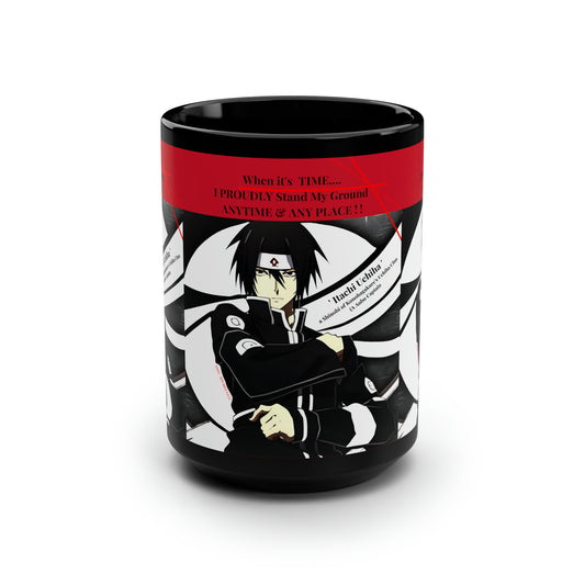 15oz Black Glossy 'Anime-Itachi Uchiha' Coffee/Tea Mug - 'TPPG-Apparels' Brand Collection