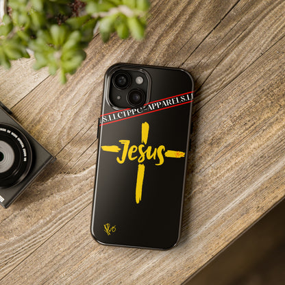 'iPhone Case' of A "Jesus/Faith" (Black)-Cute Cross Design 'TPPG Faith Collection'