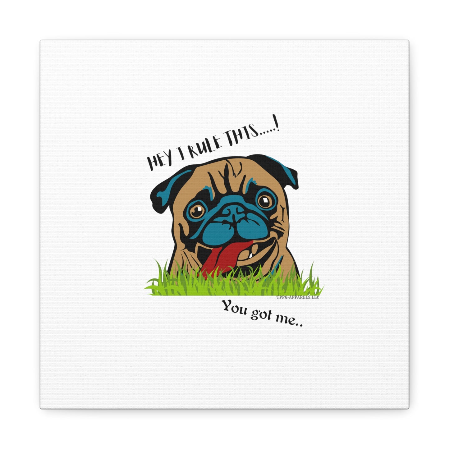 From our "TPPG Brand Pet Collection" ('HEY, I Rule This..")- Canvas Gallery Wraps - on White