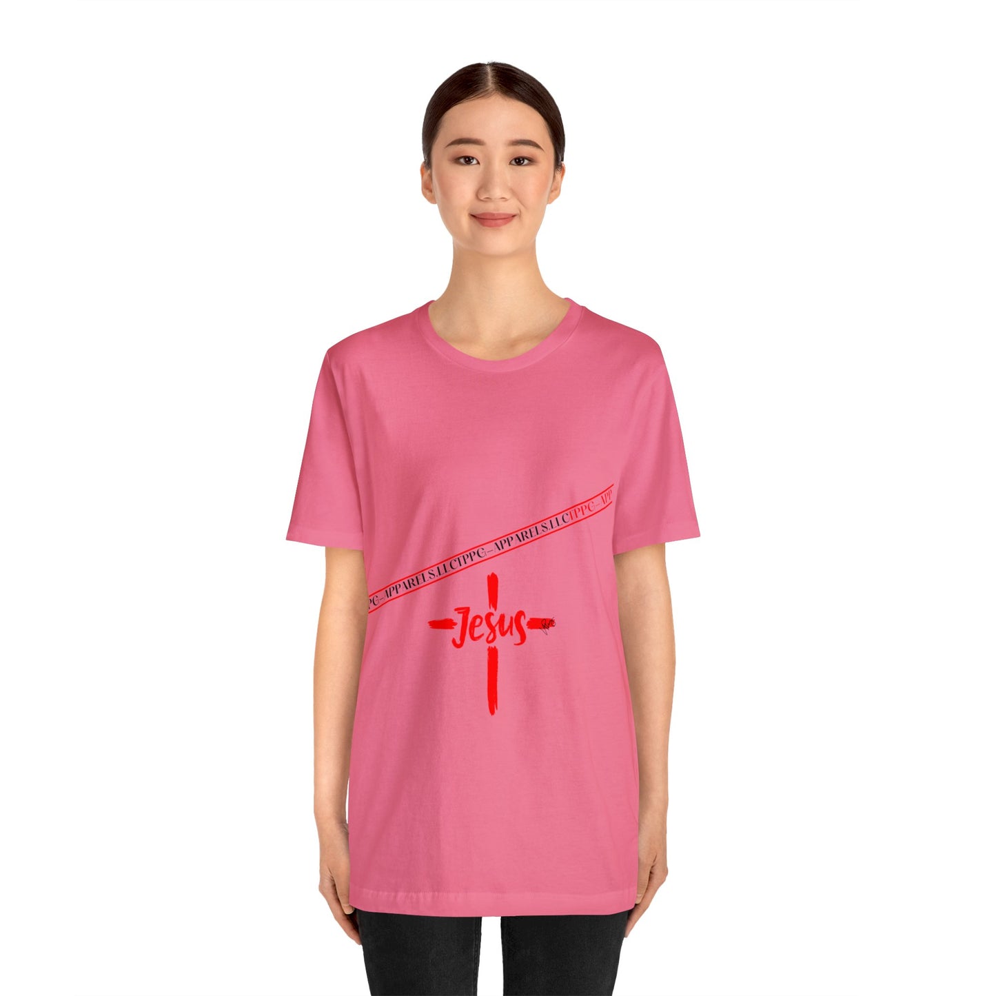 Unisex Jersey Short Sleeve Tee - 'Jesus/Faith' Design Style in Several colors