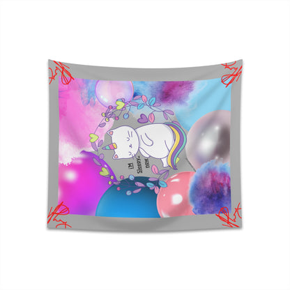 100% Polyester (I'm Sleepy, Now) Printed Wall Tapestry (Lt. Grey Base color) from "TPPG Collections"