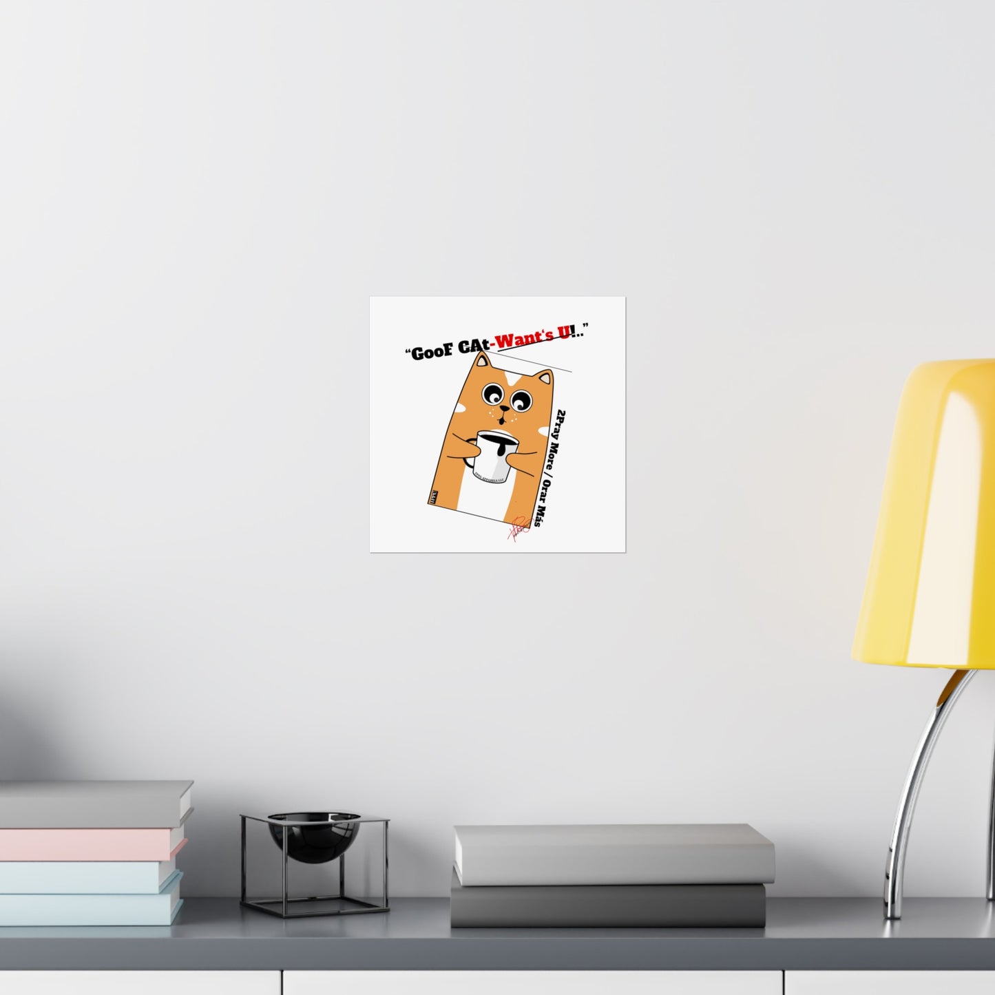 Vertical "GooF CAt" Matte Posters