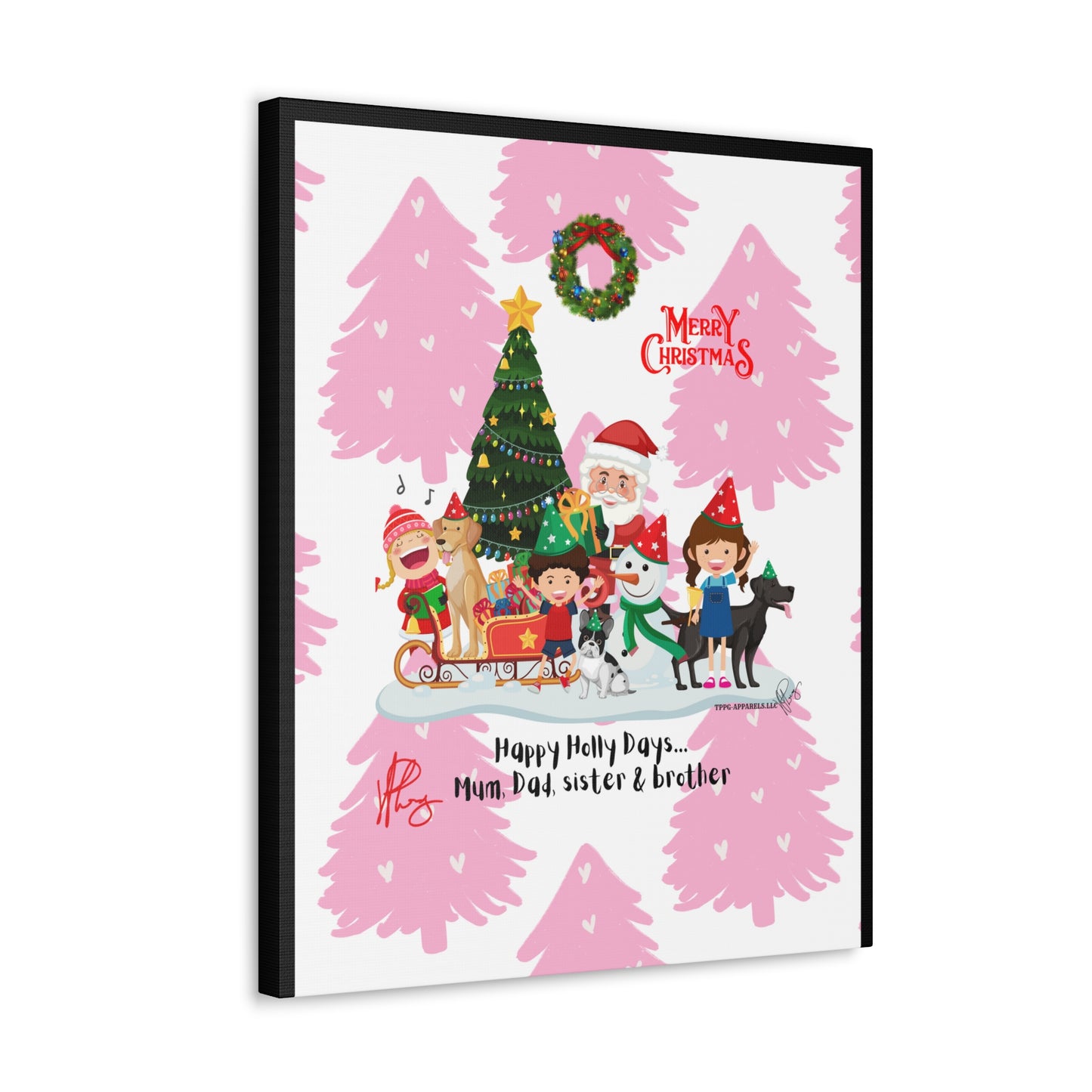 Holidays Time-"TPPG Brand Christmas Collection" - Canvas Gallery Wraps "- in Bold  familiar colors