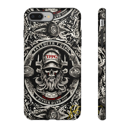 "Father God" iPhone/Google Pixel & Samsung Tough Phone Case (Black/Red & Grey)