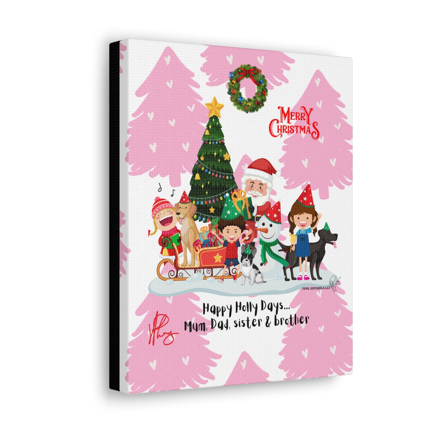 Holidays Time-"TPPG Brand Christmas Collection" - Canvas Gallery Wraps "- in Bold  familiar colors