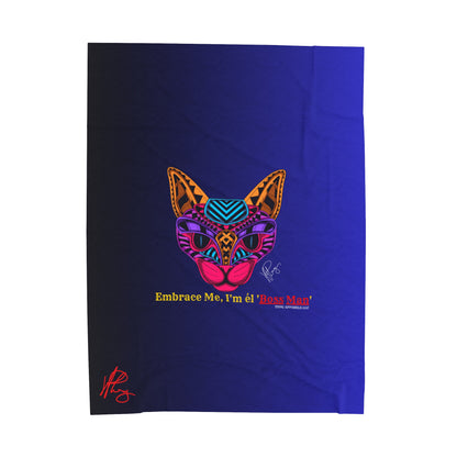 Our Bold ( Dark Multi Color ) Cat Design Style Blanket from the "TPPG-Apparels" Brand Presents one of it's koolest designs on this Velveteen Plush Blanket