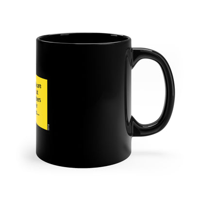 These Sleek & Humorous "Yellow Card Collection-Note to Self" from the "TPPG-Apparels Brand" - 11oz Black Glossy Style Mug