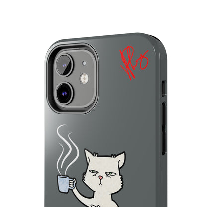 Another Lovely Grey - Cutie "Coffee Cat" Pet Design Verision from the 'TPPG Collection' Line carries Several sizes of the "iPhone Series" Tough Phone Cases