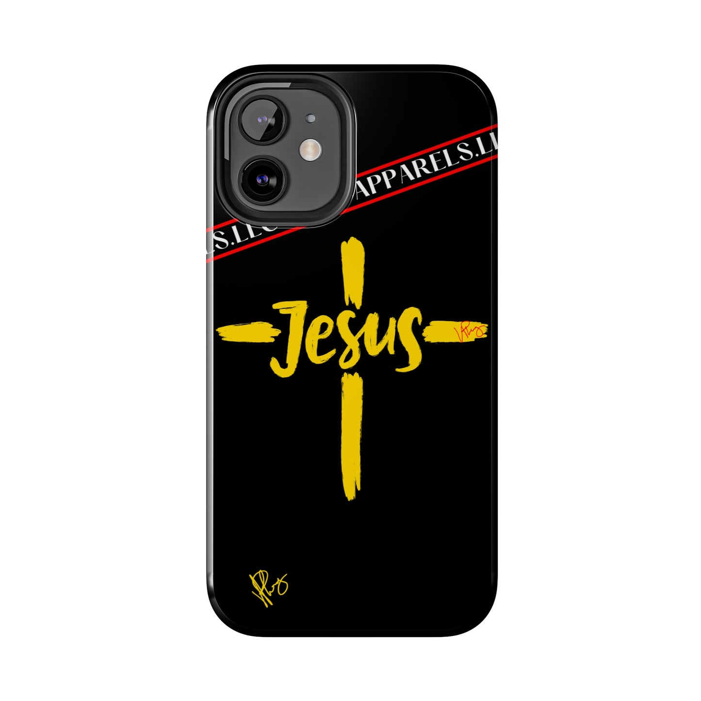 'iPhone Case' of A "Jesus/Faith" (Black)-Cute Cross Design 'TPPG Faith Collection'